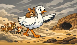 Beyaz Devekuşu Masalı