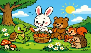 Paylaşmayı Öğrenen Minik Tavşan Masalı