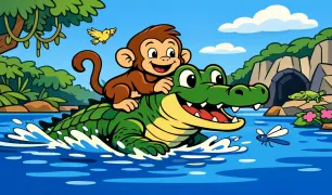 Timsah ve Maymun Masalı